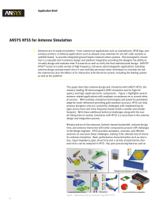 ANSYS HFSS for Antenna Simulation