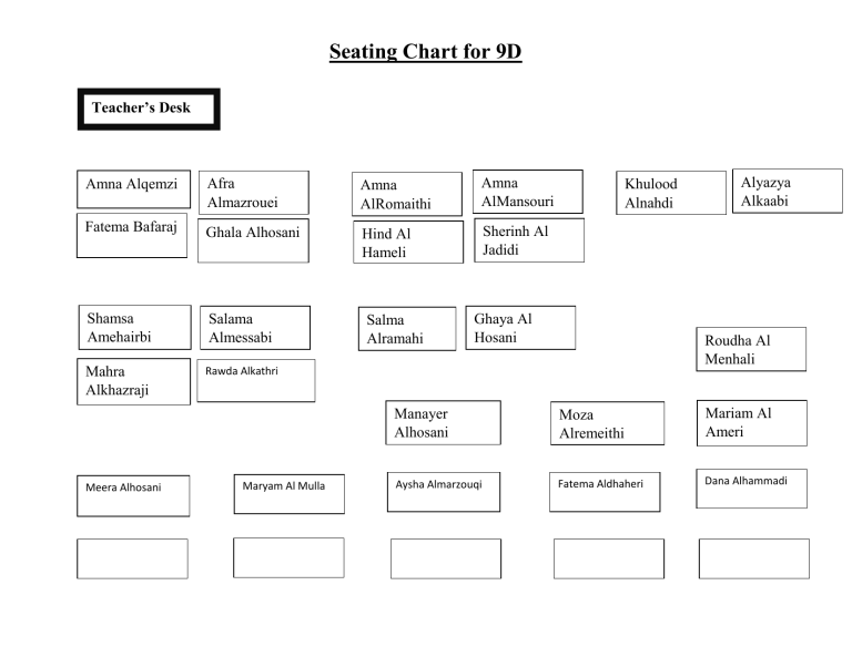 Seating Plan