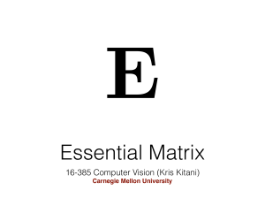 12.2 Essential Matrix