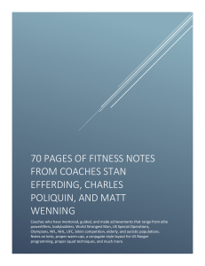 70 Pages of Fitness Notes - A Collection