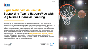 Ligue Nationale de Basket  Supporting Teams Nation-Wide with Digitalized Financial Planning