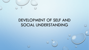 Development of Self and Social Understanding