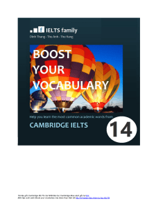 Boost your Vocabulary Cam14 2020