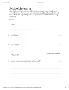 Active Listening - Google Forms