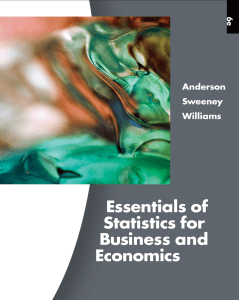 (with Essential Textbook Resources Printed Access Card) David R. Anderson, Dennis J. Sweeney, Thomas A. Williams - Essentials of Statistics for Business and Economics, Revised-Cengage Learning (2011)