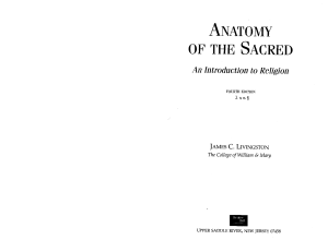 Anatomy of the Sacred An Introduction to