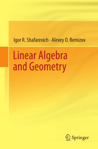 Shafarevich-Remizov2013 Book LinearAlgebraAndGeometry
