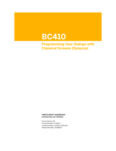 sap bc410 programming user dialogs with classical screens dy
