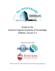 Guide to the Systems Engineering Body of Knowledge v.2.7