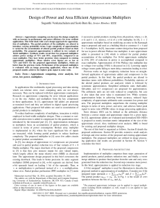 Power & Area Efficient Approximate Multiplier Design