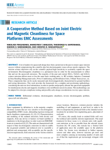 [J29]   A Cooperative Method Based on Joint Electric and Magnetic Cleanliness for Space Platforms EMC Assessments