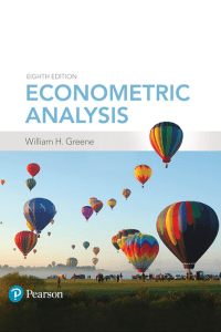 Econometrics Analysis William H. Greene 8th Edition