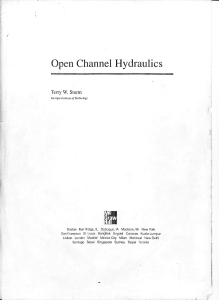 Terry Sturm, Open Channel Hydraulics (2001)
