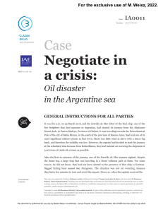 Case Negotiate in Crisis