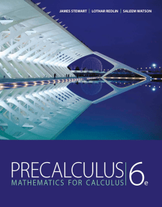 Precalculus Book