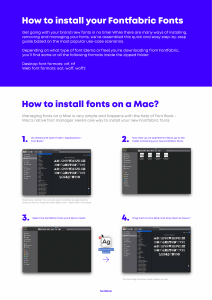 How to install your Fontfabric Fonts