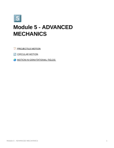 Module 5 - ADVANCED MECHANICS 