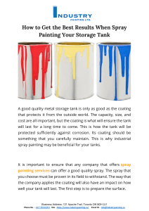 How to Get the Best Results When Spray Painting Your Storage Tank