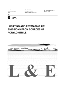 Locating and Estimating Air Emissions From Sources of Acrylonitrile