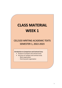 CLASS MATERIAL WEEK 1