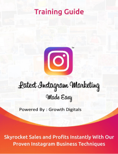 Instagram Marketing - Training Guide