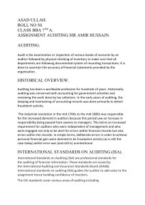 Asad 50 Auditing Assignment