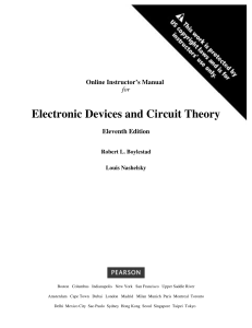 Online Instructors Manual for Electronic
