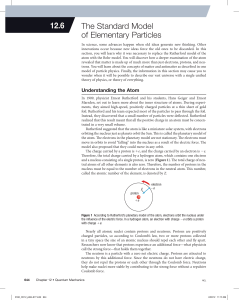 12.6 The Standard Model of Elementary Particles
