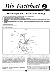 Factsheet 75 Microscopes