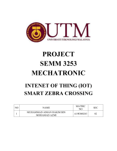 SEMM 3253 -PROJECT REPORT SMART ZEBRA CROSSING MUHAMMAD AIMAN HAKIM BIN MOHAMAD AZMI A19EM0243 SEC02
