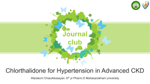 Chlorthalidone for Hypertension in Advanced CKD