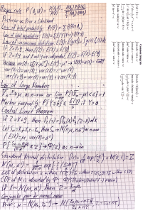 Probability & Statistics Lecture Notes