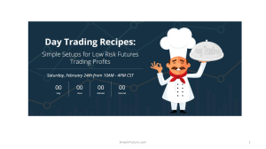 Day Trading Recipes Strategy Class 