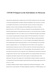 COVID-19 Impact on Moroccan Food Industry