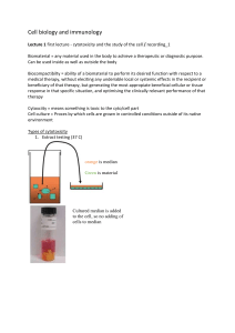 Cell biology and immunology lecture notes