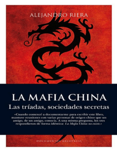La mafia china - Alejandro Riera Catala