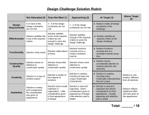 Design Challenge Product Rubric