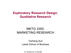 MKTG3350 L6-Qualitative Research