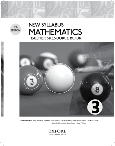 New Syllabus Mathematics Teacher’s Resource Book 3