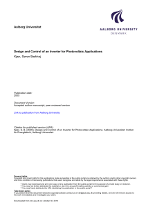 Design and Control of an Inverter for Photovoltaic Applications