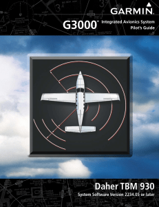 Garmin G3000 Pilot's Guide for Daher TBM 930