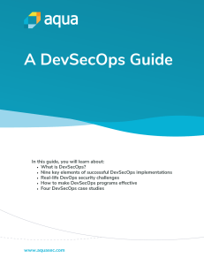 A Framework DevSecOps Guide Making It Happen