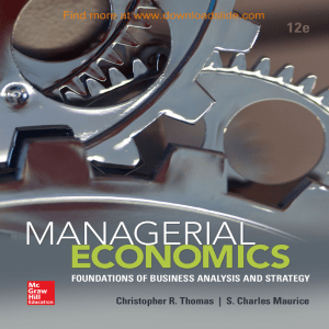 e-bookManagerial Economics by Christopher R. Thomas