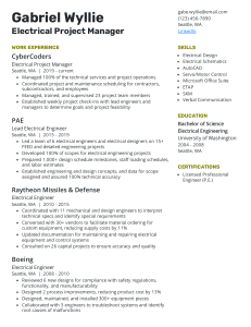 electrical-project-manager-resume-example