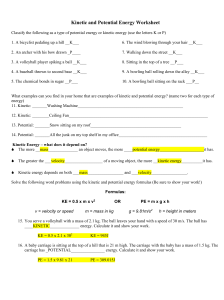 kinetic and potential energy worksheet answer key (1)