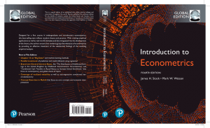 Introduction to Econometrics Textbook, 4th Edition