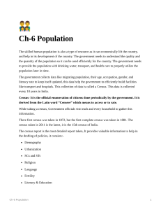 Ch-6 Population NCERT Class-9