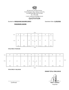 AZJ QUOTATION  MAQUILING BUILDERS DEPOT PAGSANJAN LAGUNA