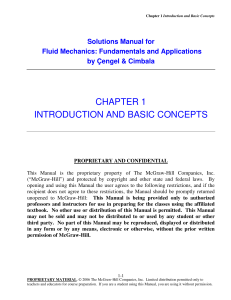 Solutions Manual for Fluid Mechanics