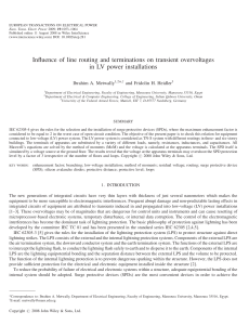 Transient Overvoltages in LV Power Installations